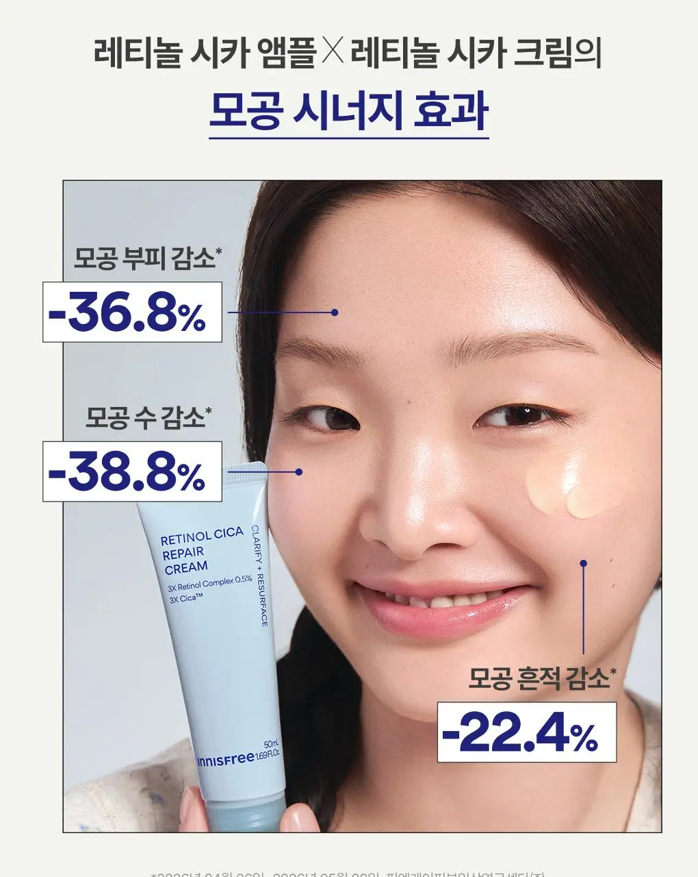[UPGRADE] 이니스프리 레티놀 시카 모공 흔적 크림 50ml 기획(+30ml) 상세페이지 10